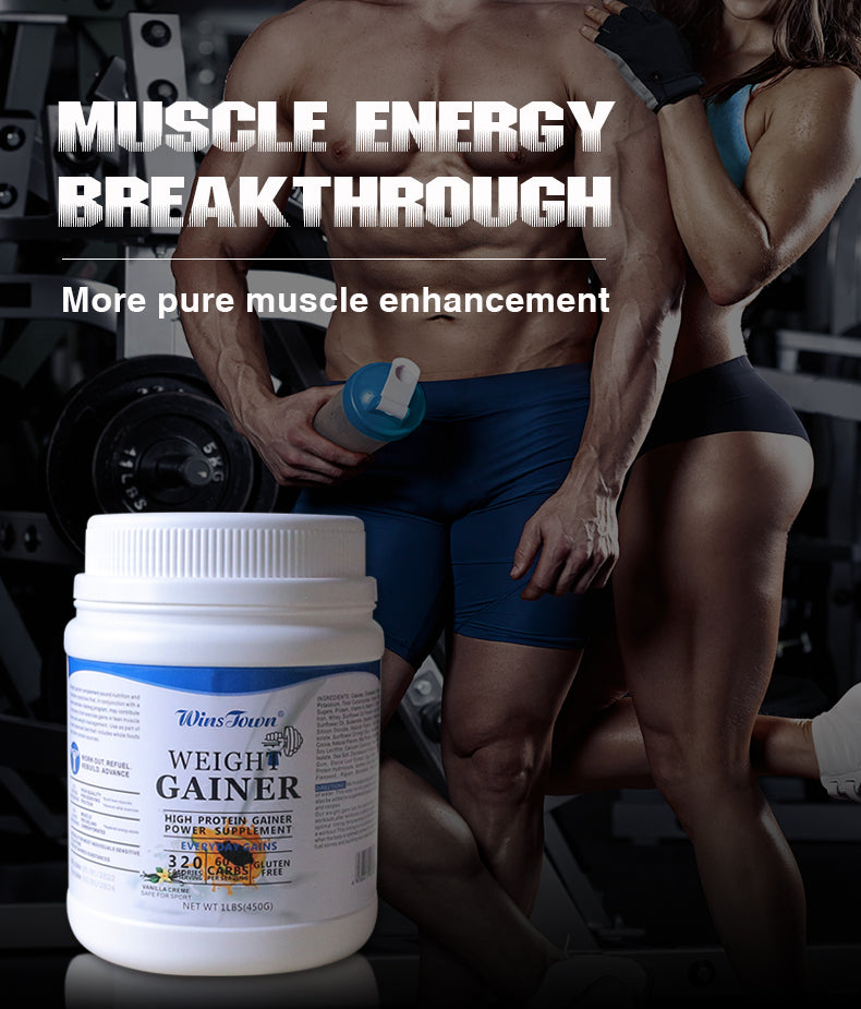 WINSTOWN Weight Gainer Powder (450g Pack, 25g Protein, 60g Carbs) | Dietary Supplement for Muscle Mass, Weight Gain, and Muscle Recovery - Image 4