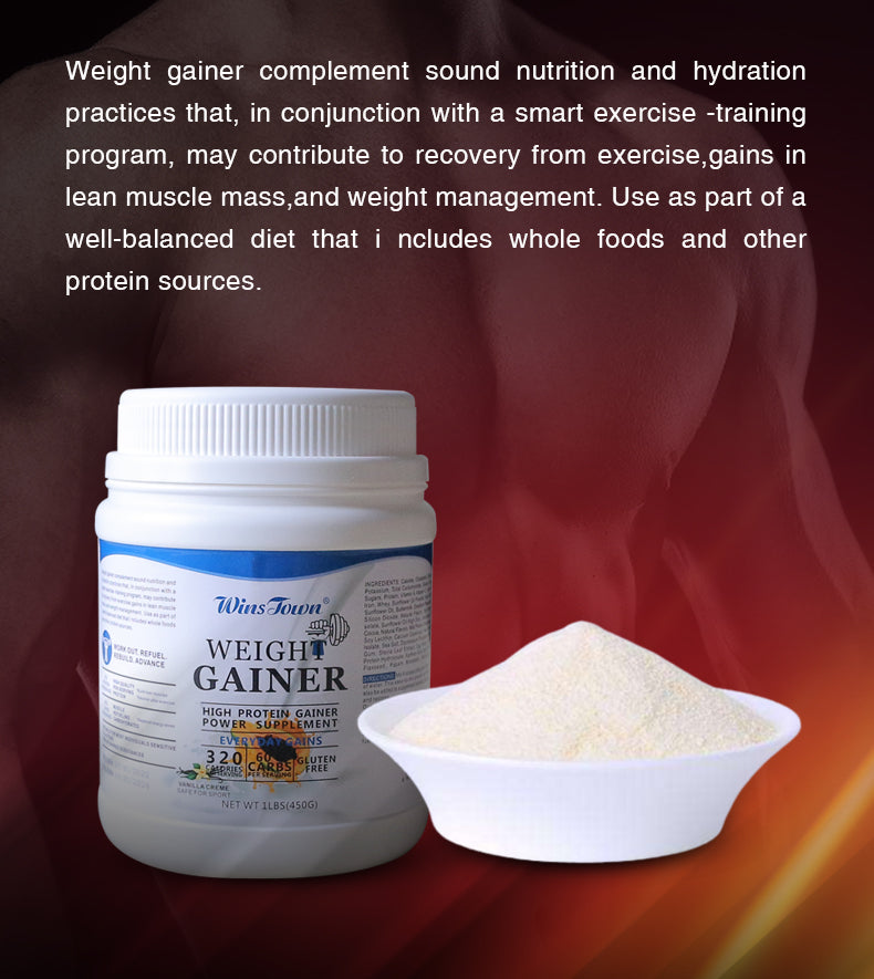 WINSTOWN Weight Gainer Powder (450g Pack, 25g Protein, 60g Carbs) | Dietary Supplement for Muscle Mass, Weight Gain, and Muscle Recovery - Image 6