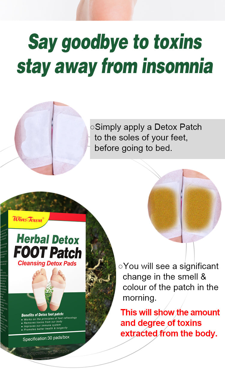 Herbal Detox Foot Patch (30 patches per pack) | Cleansing Detox Pads - Image 3