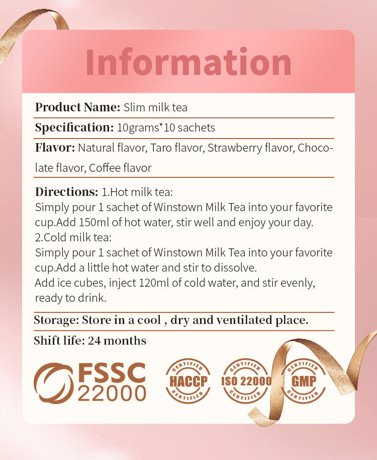 Slim Milk Tea (Strawberry Flavour) | Diet Shake for Weight Loss, Appetite Control and Meal Replacement - Image 5