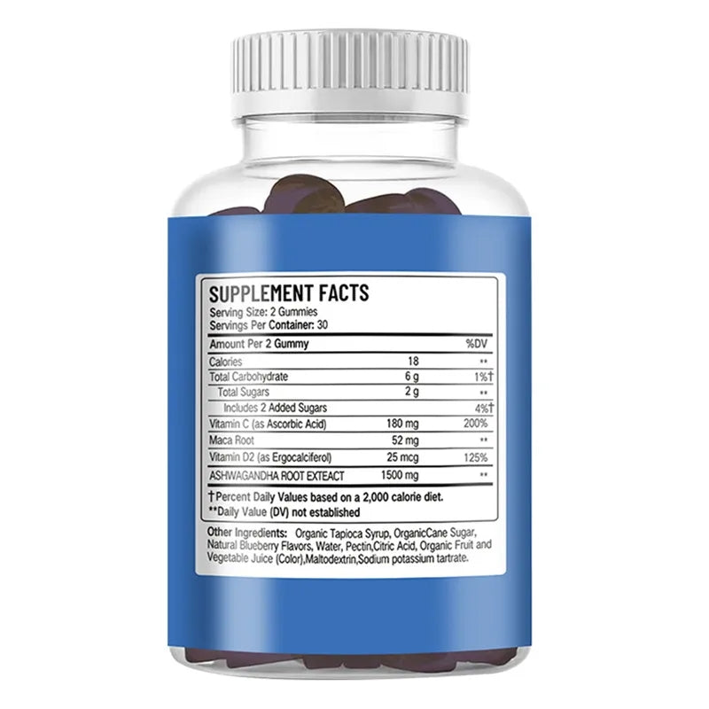 Ashwagandha Gummies with Maca and Vitamins | Dietary Supplement for Stress, Sleep, Testosterone, and Strength - Image 8