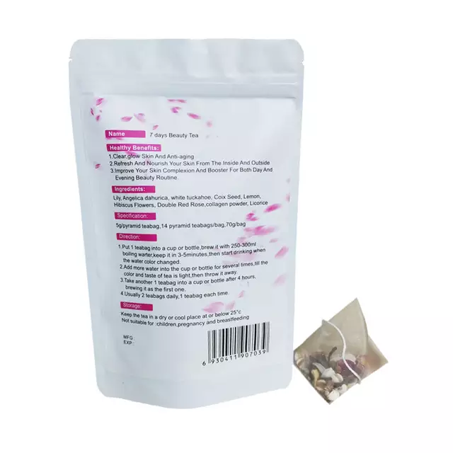7 Days Beauty Tea with Collagen | Anti-Aging, Detoxing and Skin Whitening Tea - Image 8