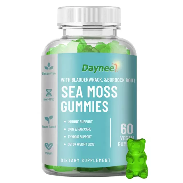 Sea Moss Gummies (1750mg) with Bladderwrack and Burdock Root | Dietary Supplement for Immune, Skin, Hair, Thyroid, and Weight Loss - Image 7