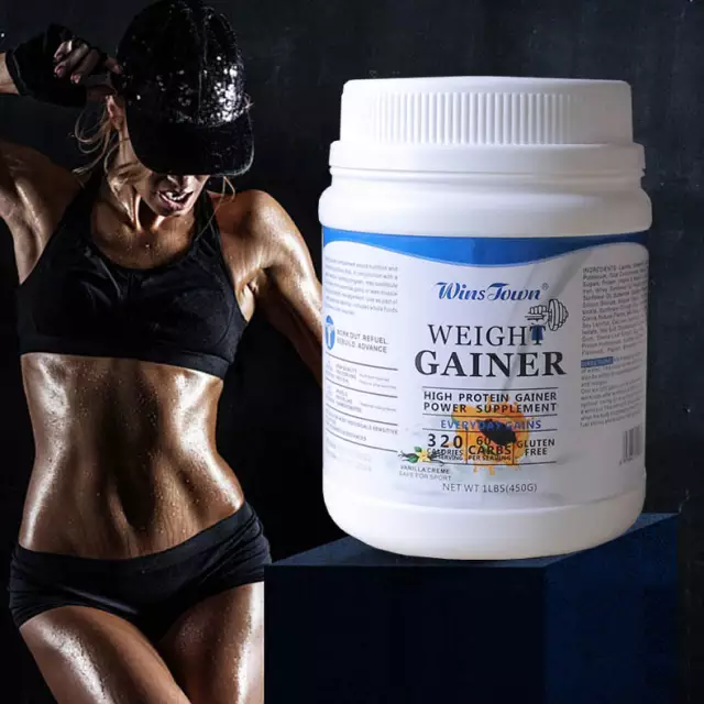 WINSTOWN Weight Gainer Powder (450g Pack, 25g Protein, 60g Carbs) | Dietary Supplement for Muscle Mass, Weight Gain, and Muscle Recovery - Image 3
