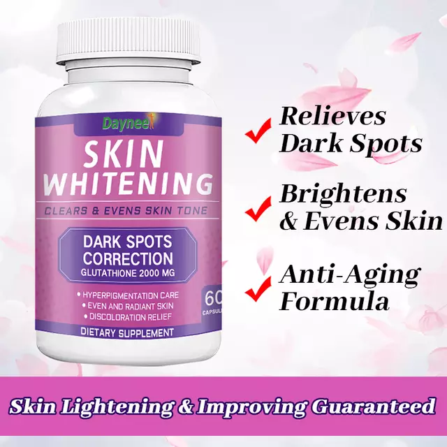 Skin Whitening Capsules with Glutathione (2000MG) | Dietary Supplement for Anti-Aging, Skin Toning, and Dark Spots - Image 2