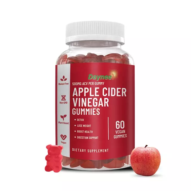 Apple Cider Vinegar Gummies (500mg) | Dietary Supplement for Detox, Weight Loss, Cholesterol, and Energy - Image 7