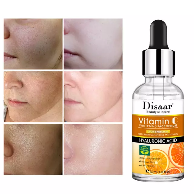 DISAAR Vitamin C Whitening Face Serum with Hyaluronic Acid and Berry Glutathione (30ml) | Facial Serum for Aging, Sunburn, and Dark Spots - Image 3