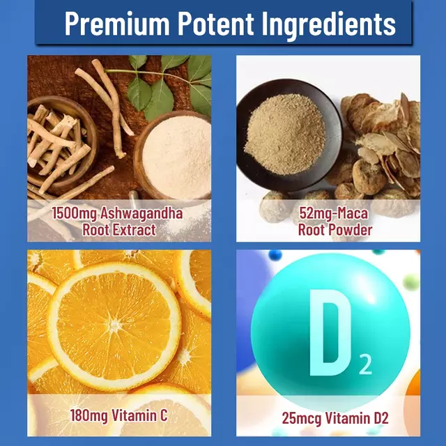 Ashwagandha Gummies with Maca and Vitamins | Dietary Supplement for Stress, Sleep, Testosterone, and Strength - Image 9