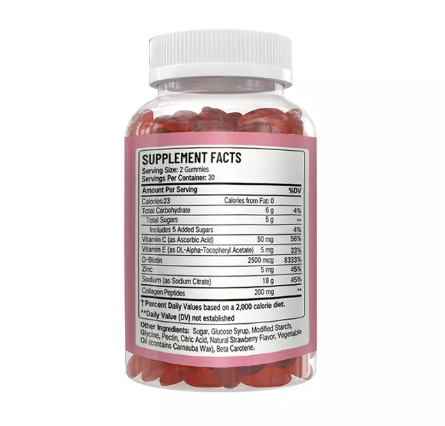 Collagen Gummies with Biotin and Vitamin C | Dietary Supplement for Skin, Hair, Bone, Joint and Nail Care - Image 13