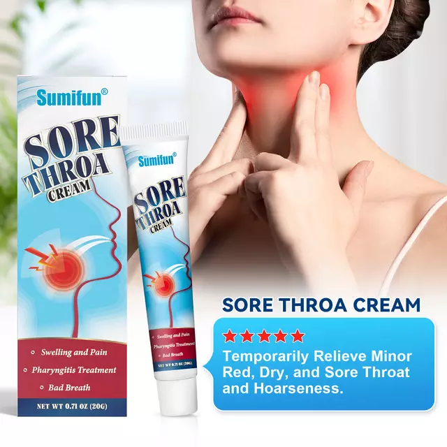 Sore Throat Cream | Topical Ointment for Pharyngitis and Bad Breath - Image 2