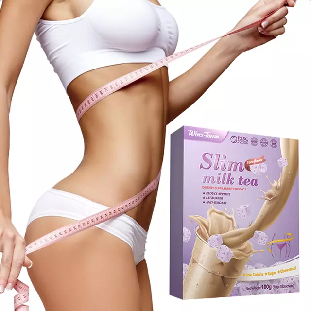 Slim Milk Tea (Taro Flavour) | Diet Shake for Weight Loss, Appetite Control and Meal Replacement - Image 3