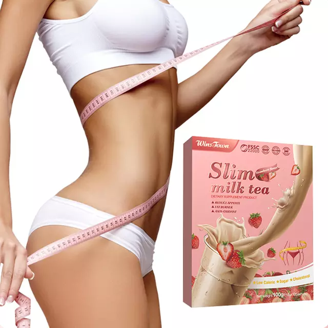 Slim Milk Tea (Strawberry Flavour) | Diet Shake for Weight Loss, Appetite Control and Meal Replacement - Image 3