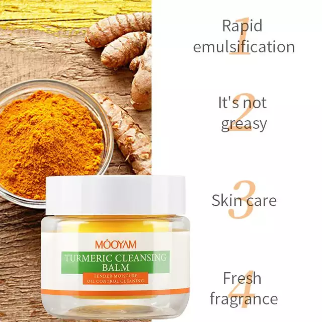 Turmeric Cleansing Balm | Turmeric Balm for Cleaning Makeups, Dirt and Oil - Image 4