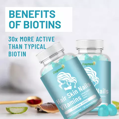 Hair, Skin and Nails Vitamin Gummies | Dietary Supplement for Hair Growth, Youthful Skin, and Stronger Nails - Image 10