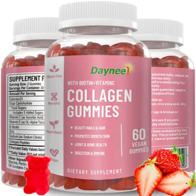 Collagen Gummies with Biotin and Vitamin C | Dietary Supplement for Skin, Hair, Bone, Joint and Nail Care