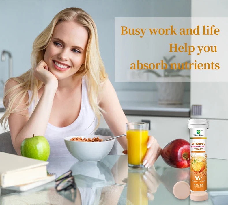 Vitamin C Effervescent Tablets (Orange flavor, 4000mg) - Image 3