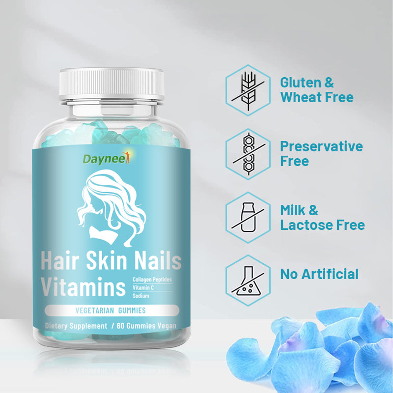 Hair, Skin and Nails Vitamin Gummies | Dietary Supplement for Hair Growth, Youthful Skin, and Stronger Nails - Image 7
