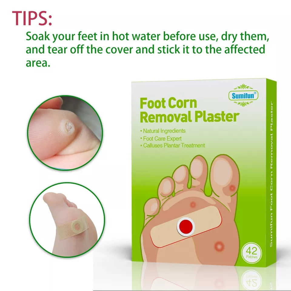 Foot Corn Removal Plaster (42 Plasters) | Medicated Patch for Foot Corns, Calluses, and Foot Warts - Image 11