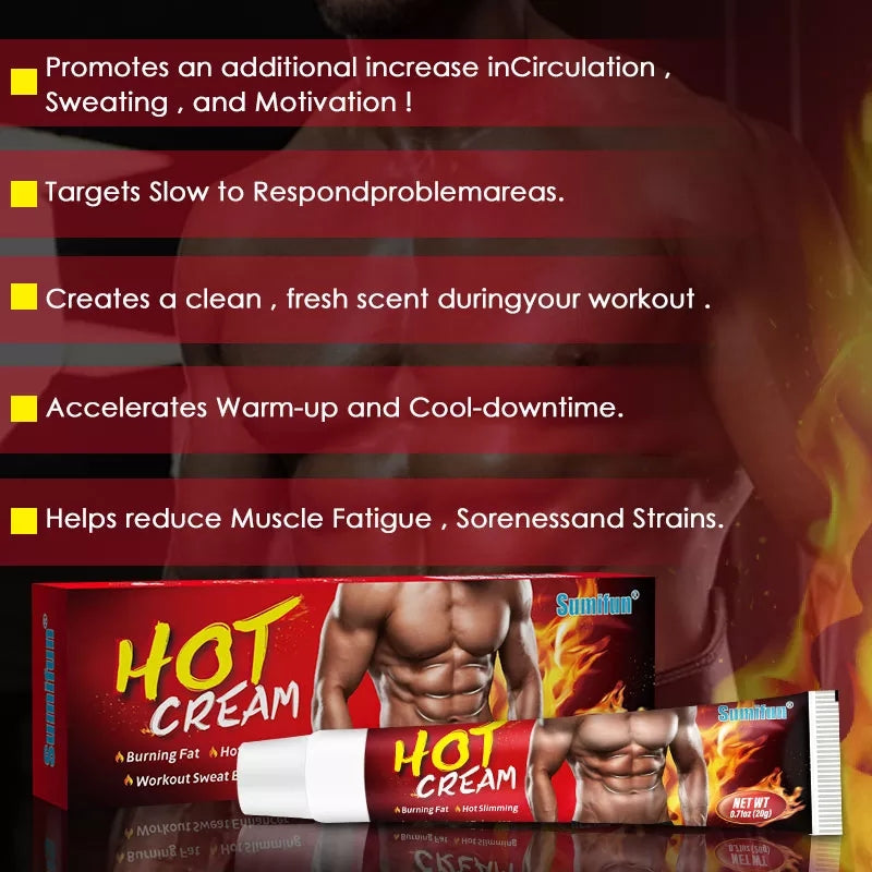 Hot Slimming Cream | Herbal Cream for Burning Fat, Slimming Down and Sweating More - Image 5