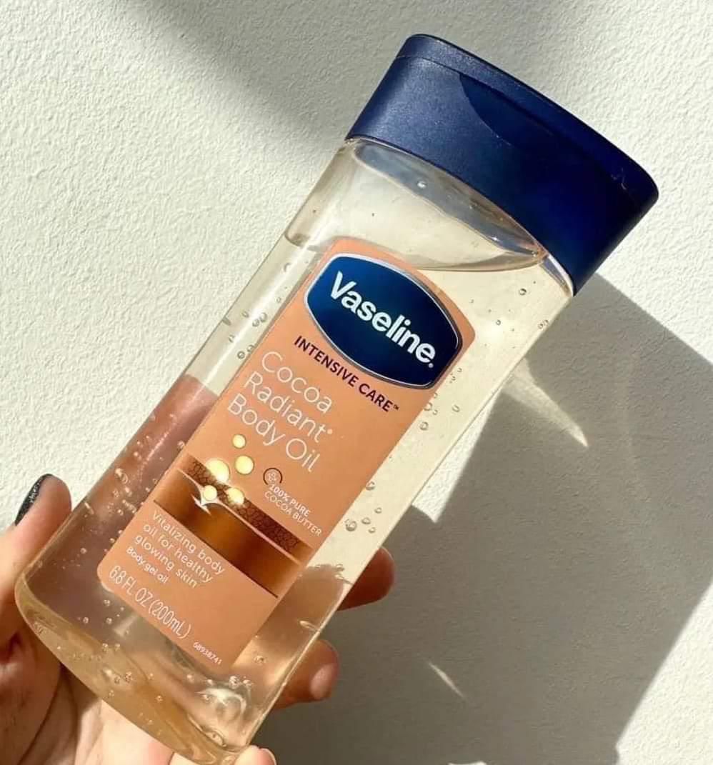 Vaseline Intensive Care Cocoa Radiant Body Oil (200ml, Made-in-China) | Intensive Care Oil for Healthy Glowing Skin - Image 4