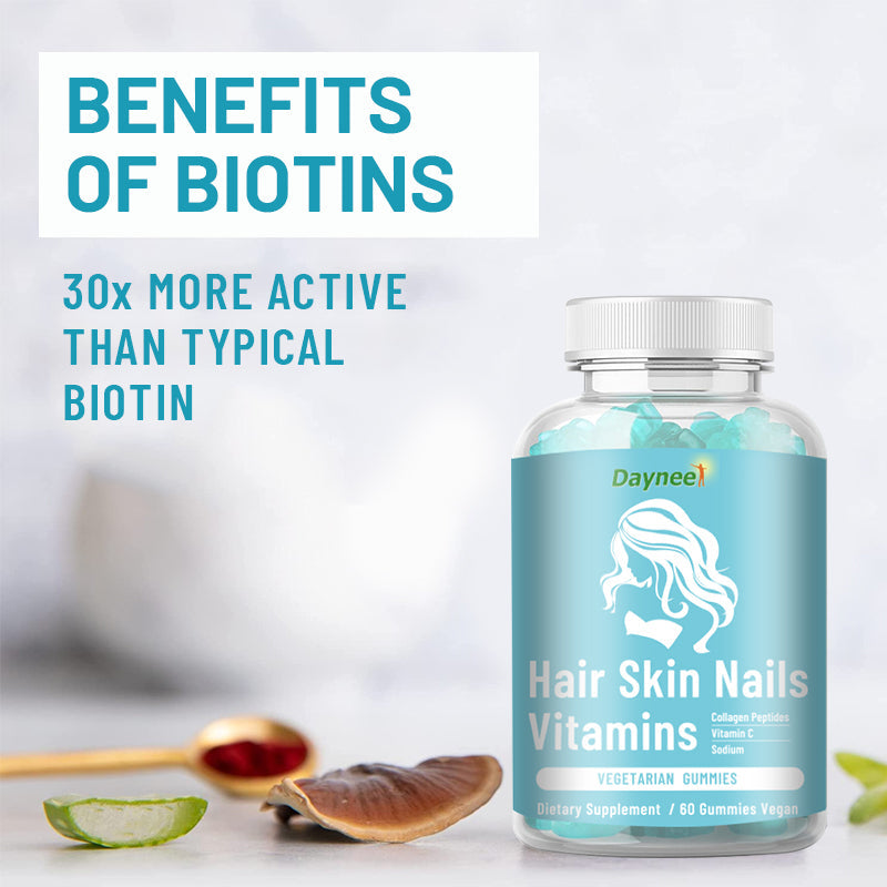Hair, Skin and Nails Vitamin Gummies | Dietary Supplement for Hair Growth, Youthful Skin, and Stronger Nails - Image 5