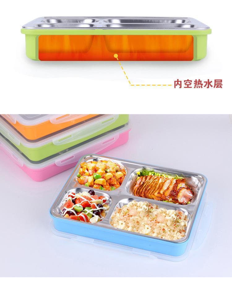 Stainless Steel Partitioned Lunch Box | School Lunch Box - Image 2