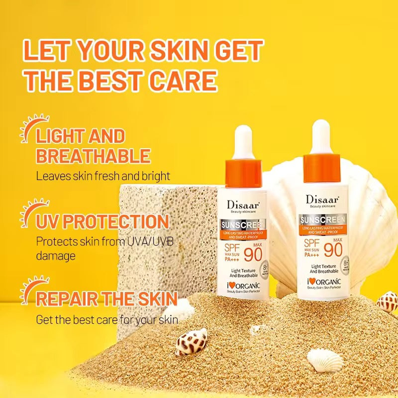 Disaar SPF 90 PA+++ Sunscreen Serum (50ml, UVA/UVB Protection) | Body Serum for Advanced UVA/UVB Protection, Moisturizing, and Sun Blocking - Image 3