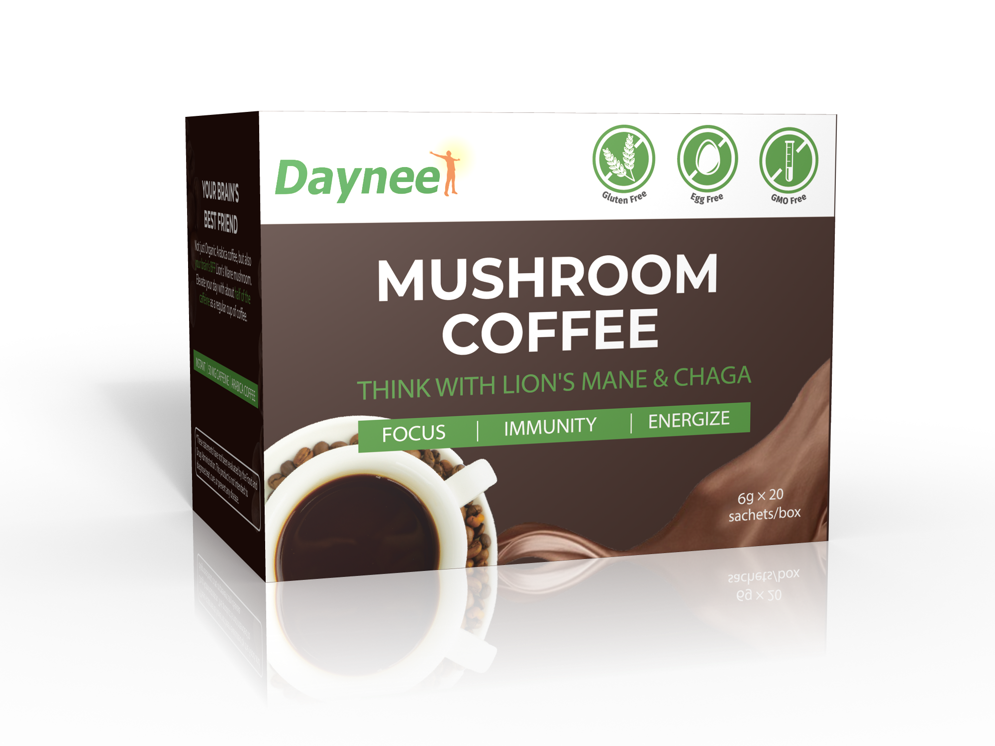 Mushroom Coffee with Protein and Caffeine | Instant Coffee for Energy, Focus, Gut, Memory, and Immunity - Image 13