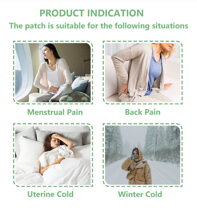 Heating Uterus Patch (5 patches) | Medicated Patch for Menstrual Pain, Back Pain, Uterine Cold, Dysmenorrhea, and Joint Pains - Image 3