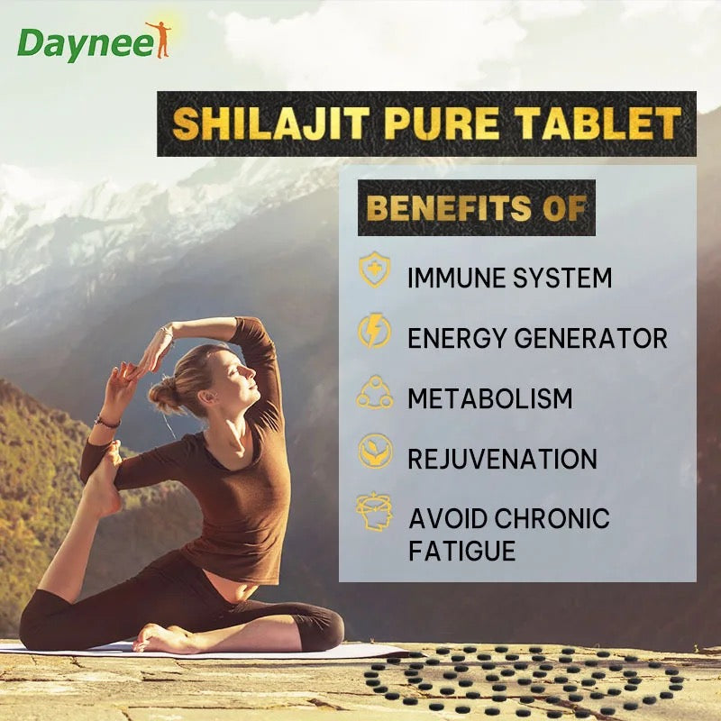 Himalayan Shilajit Tablet with Fulvic and Humic Acid (90 tablets, 200mg, 85+ Trace Minerals) - Image 2