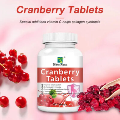 Cranberry Tablet with Vitamin C | Dietary Supplement for Beauty, Urinary Tract, and Cholesterol