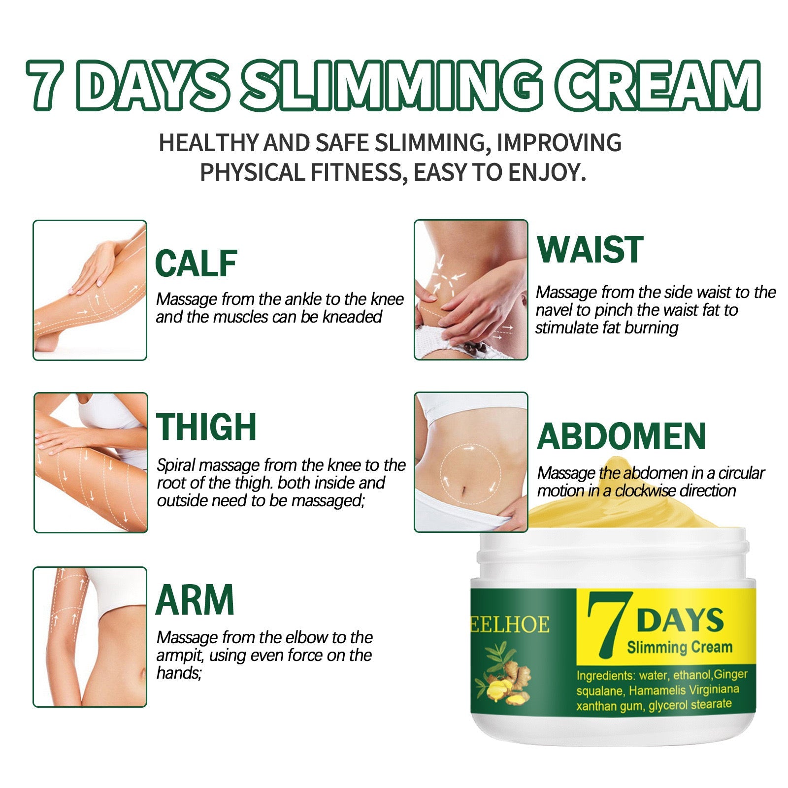 EELHOE 7 Days Slimming Cream (50 grams) - Image 2