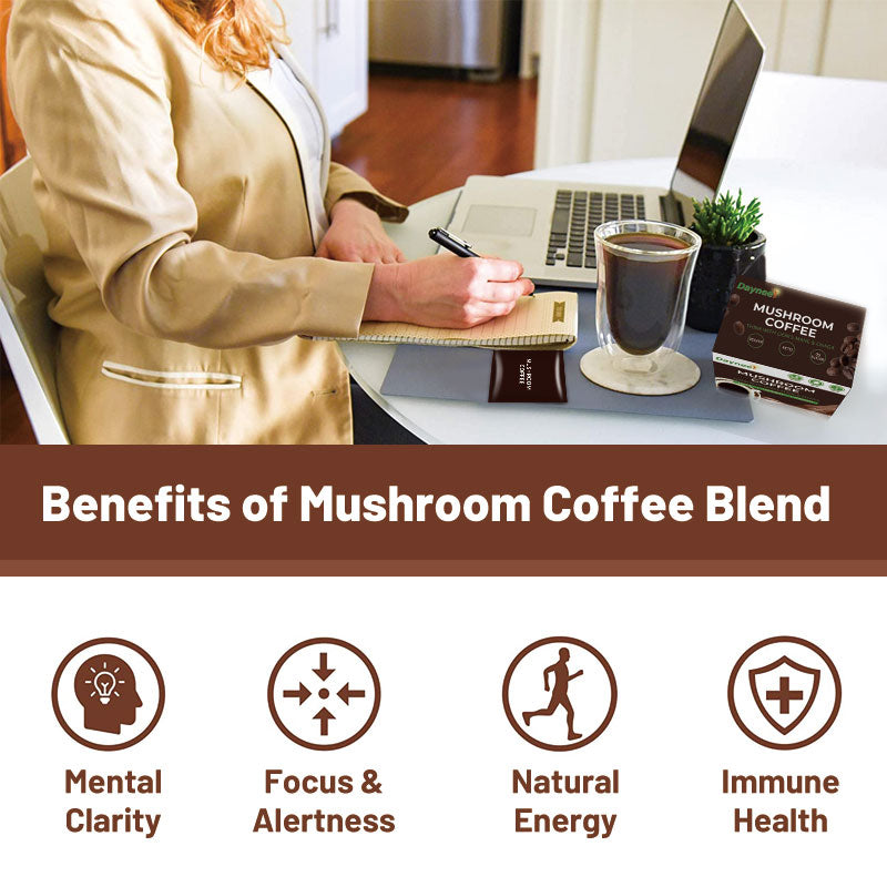 Mushroom Coffee with Protein and Caffeine | Instant Coffee for Energy, Focus, Gut, Memory, and Immunity - Image 6