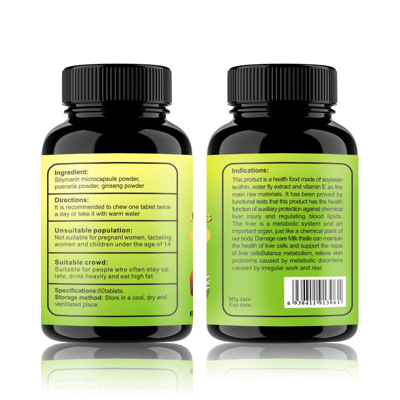 Liver Health Tablet with Milk Thistle and Pueraria | Dietary Supplement for Cirrhosis, Jaundice, Fatty Liver, and Chronic Liver Diseases - Image 8