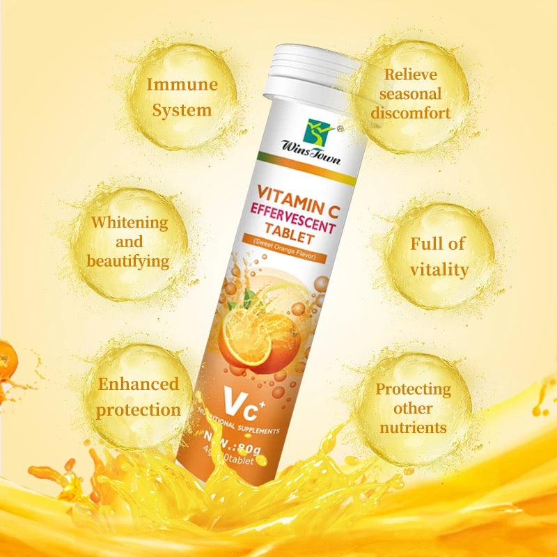 Vitamin C Effervescent Tablets (Orange flavor, 4000mg) - Image 4