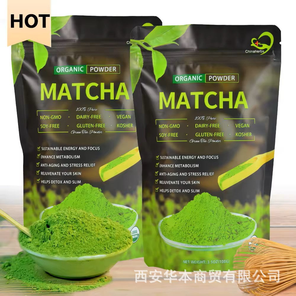 CHINAHERBS Organic Matcha Powder (100g) | Plant-based Super Food - Image 3