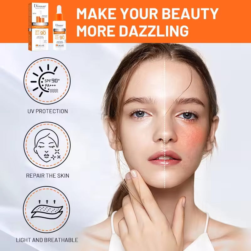 Disaar SPF 90 PA+++ Sunscreen Serum (50ml, UVA/UVB Protection) | Body Serum for Advanced UVA/UVB Protection, Moisturizing, and Sun Blocking - Image 5