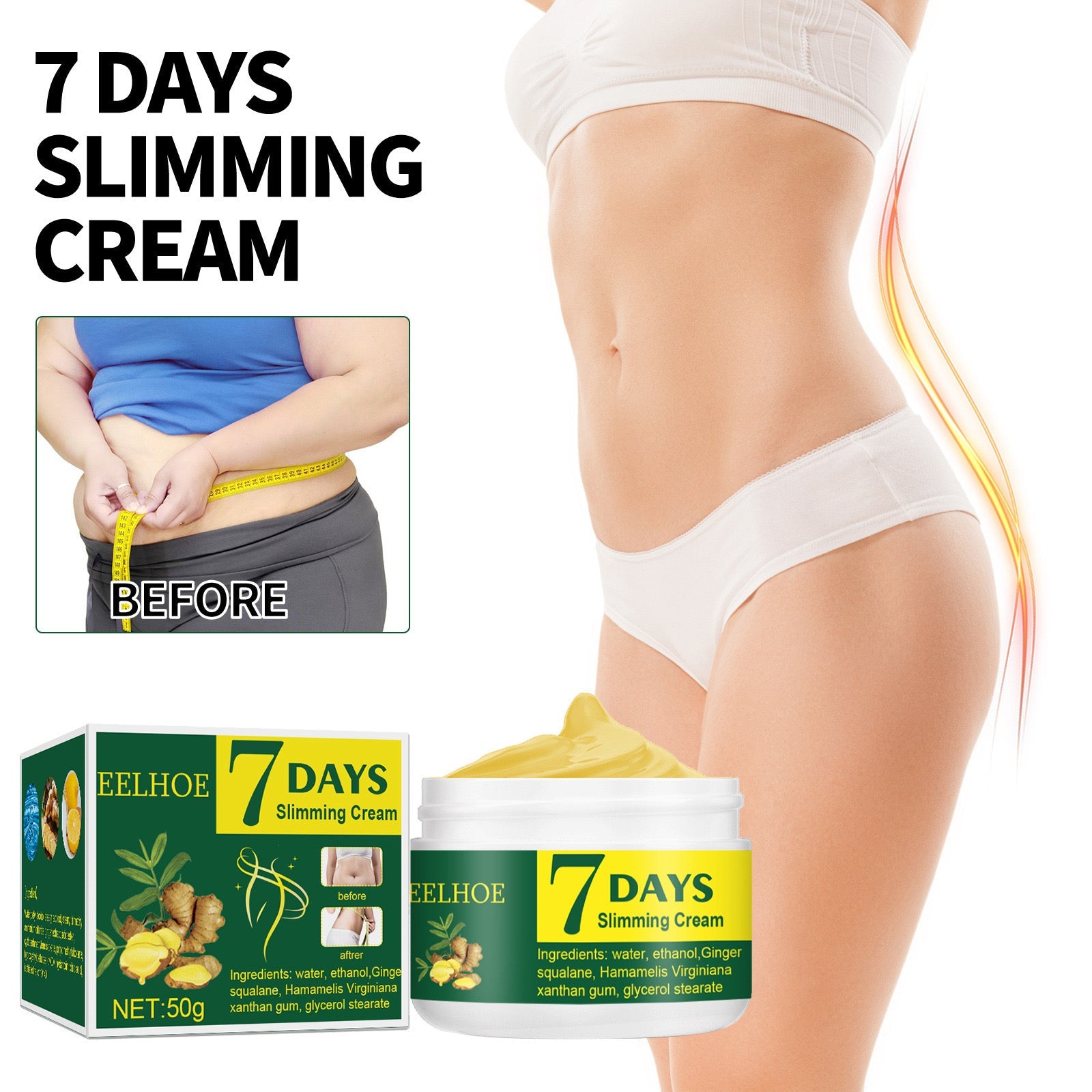 EELHOE 7 Days Slimming Cream (50 grams) - Image 9