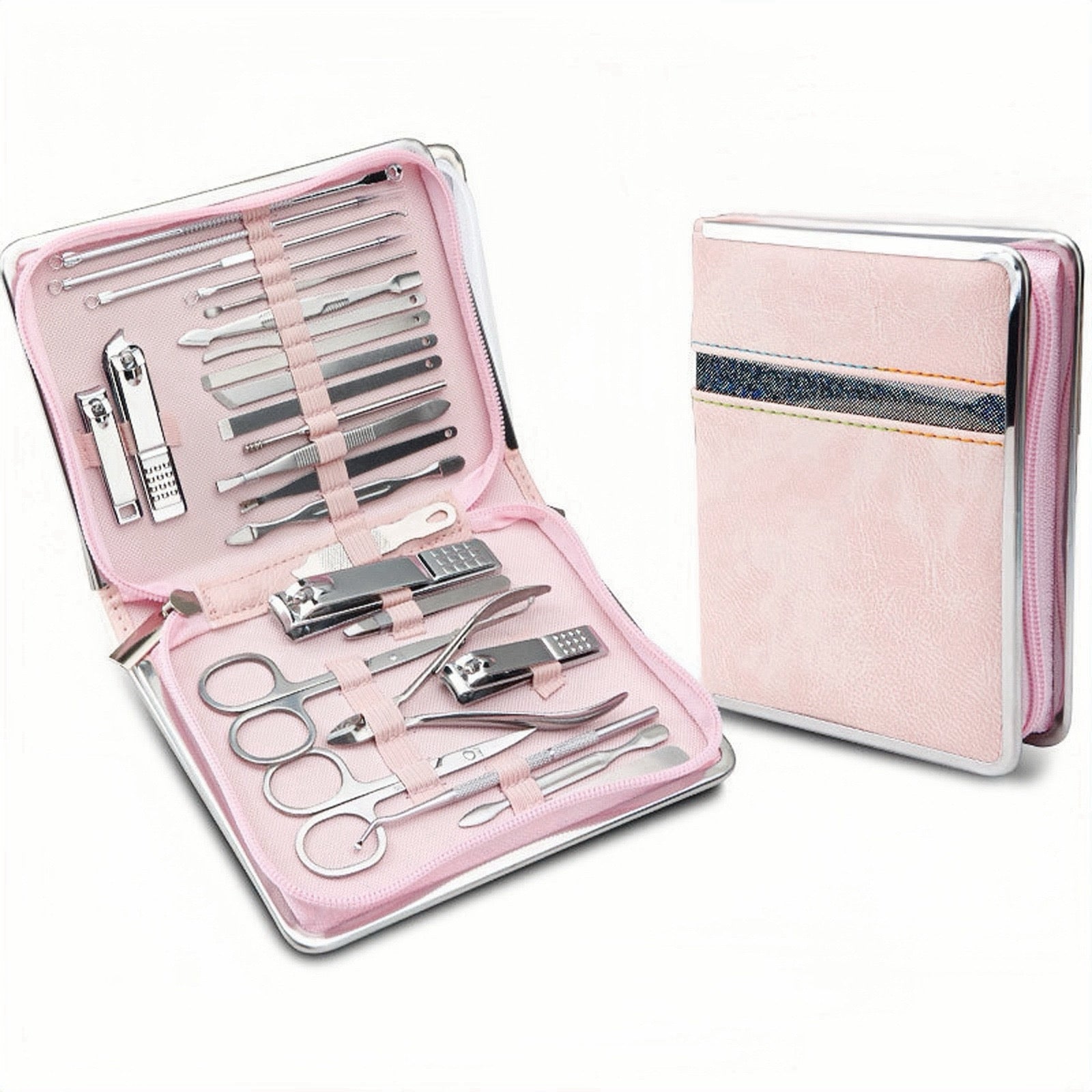 26-Piece Manicure and Pedicure Set with Travel Case | Stainless Steel Nail Clippers Kit - Image 4