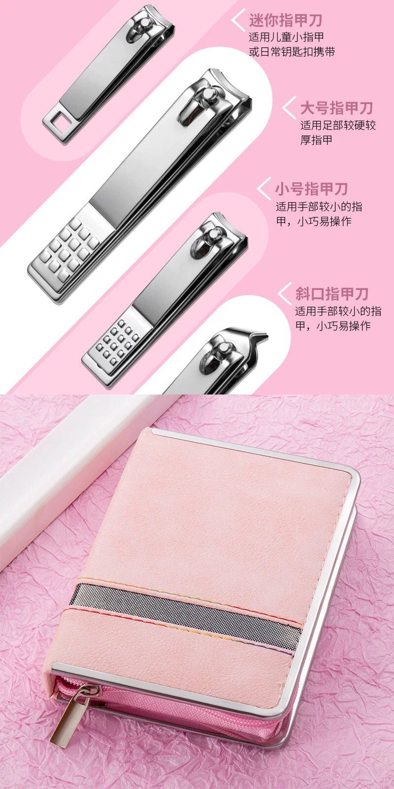 26-Piece Manicure and Pedicure Set with Travel Case | Stainless Steel Nail Clippers Kit - Image 9