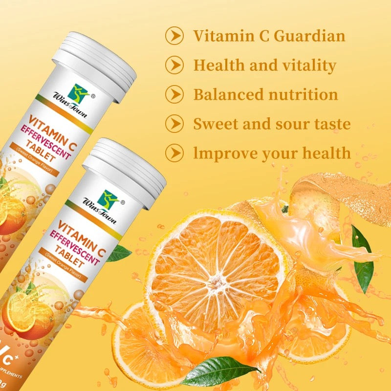 Vitamin C Effervescent Tablets (Orange flavor, 4000mg) - Image 2