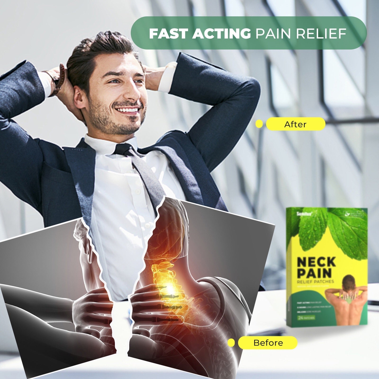Sumifun Neck Pain Relief Patches (24 patches) - Image 2