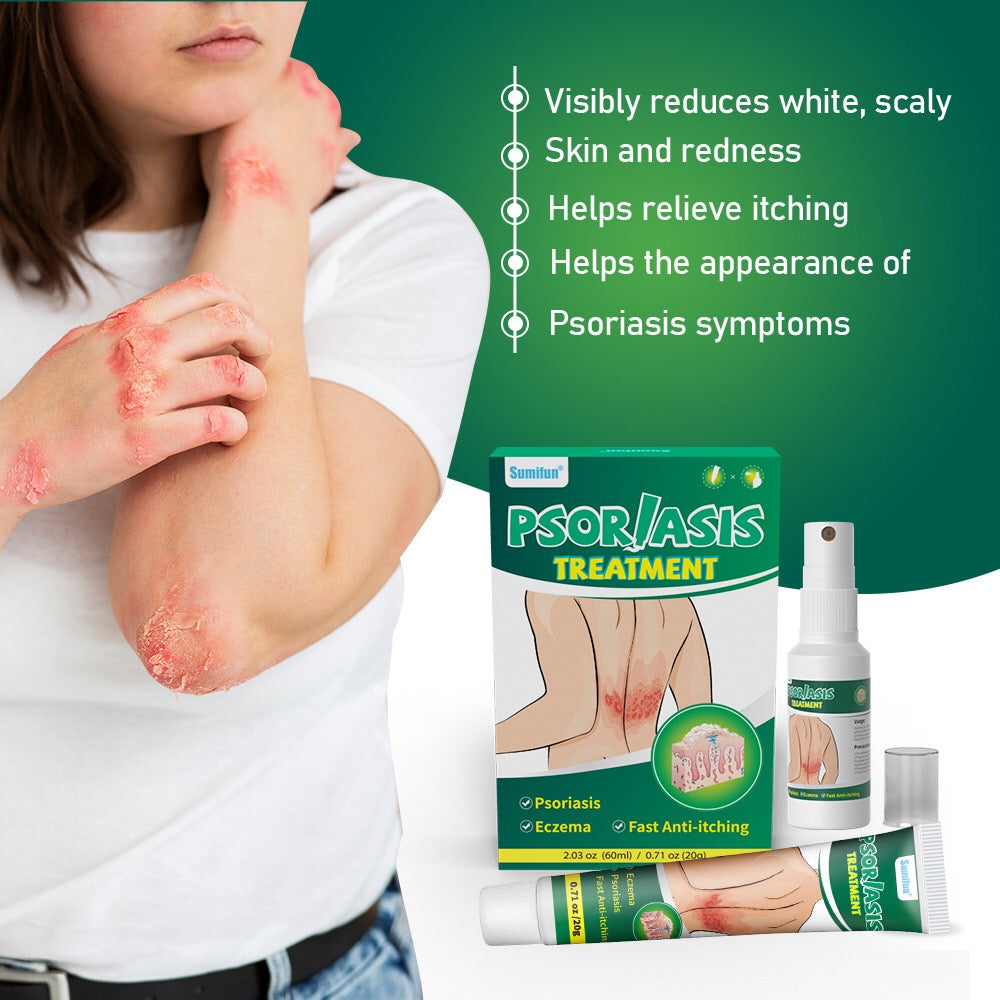 Psoriasis Treatment Pack (Cream + Spray) | Topical Remedy for Psoriasis, Eczema, and Itching - Image 2