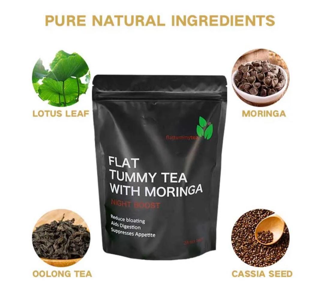 Flat Tummy Tea with Moringa (Night Boost) | Herbal Tea for Bloating, Healthy Digestion, Appetite Control, and Detox - Image 12
