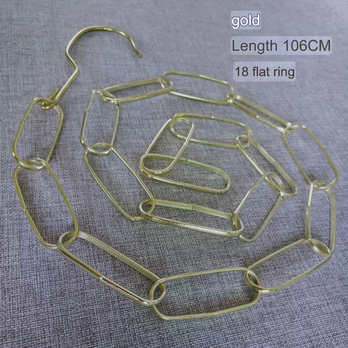 Vertical Space-Saving Iron Chain for Hangers | Metal Chain Closet Organizer - Image 10