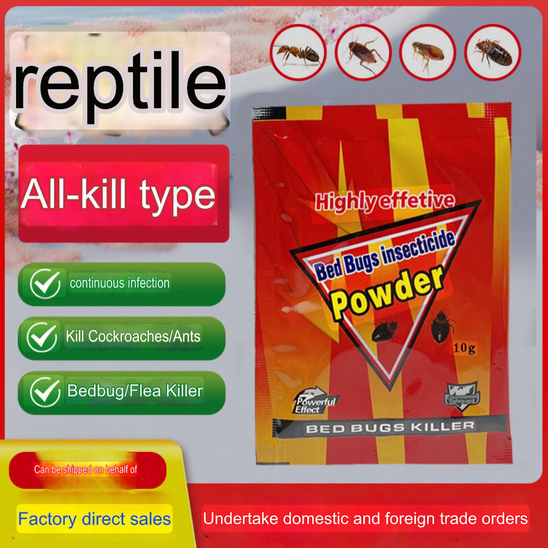 Bed Bugs & Insecticide Powder (10 grams) | Pesticide Powder for Killing Bed Bugs, Fleas, Lice, Cockroaches, and Ants - Image 4