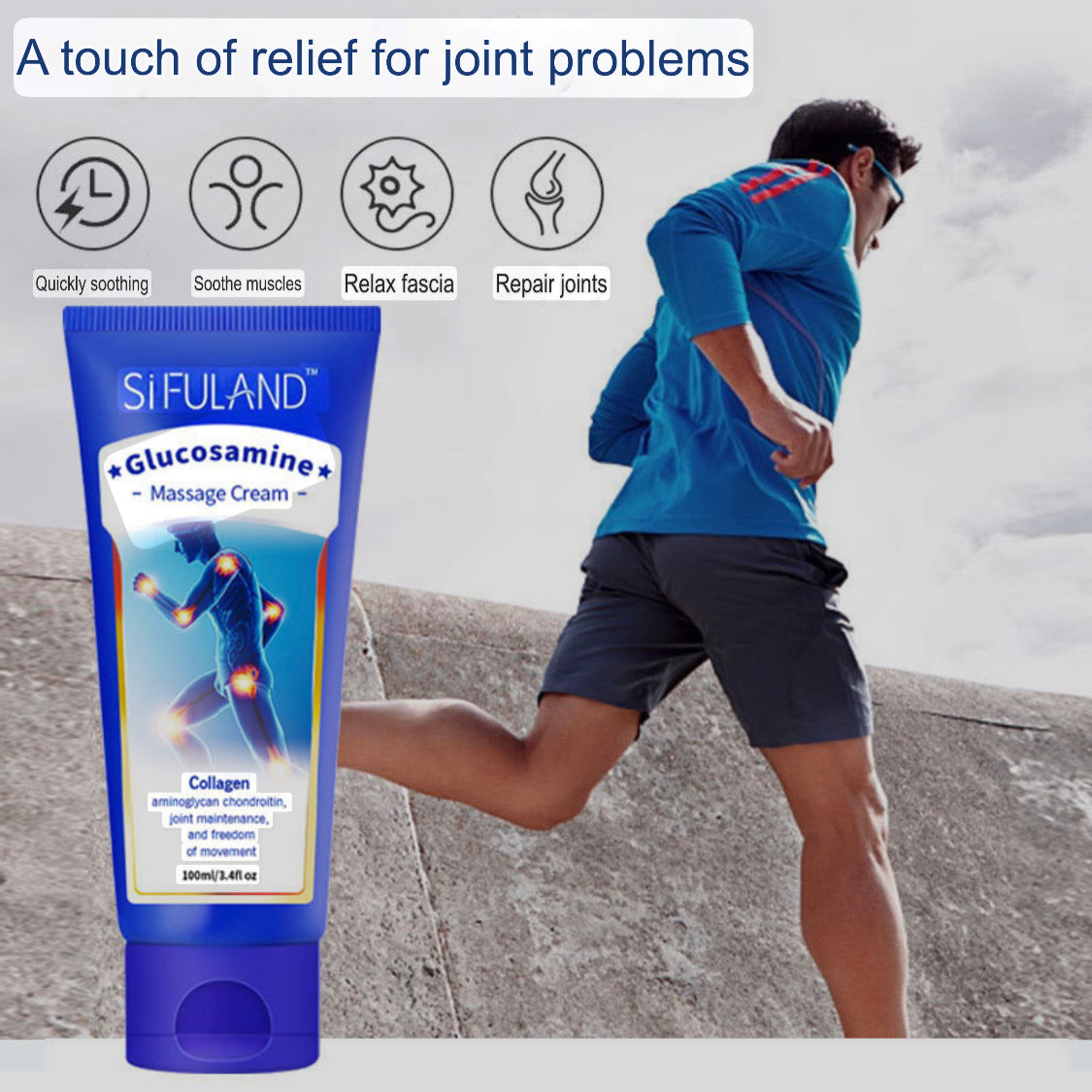 Glucosamine Massage Cream (100ml) | Topical Ointment for Bone, Muscle and Joint Pains Relief - Image 5