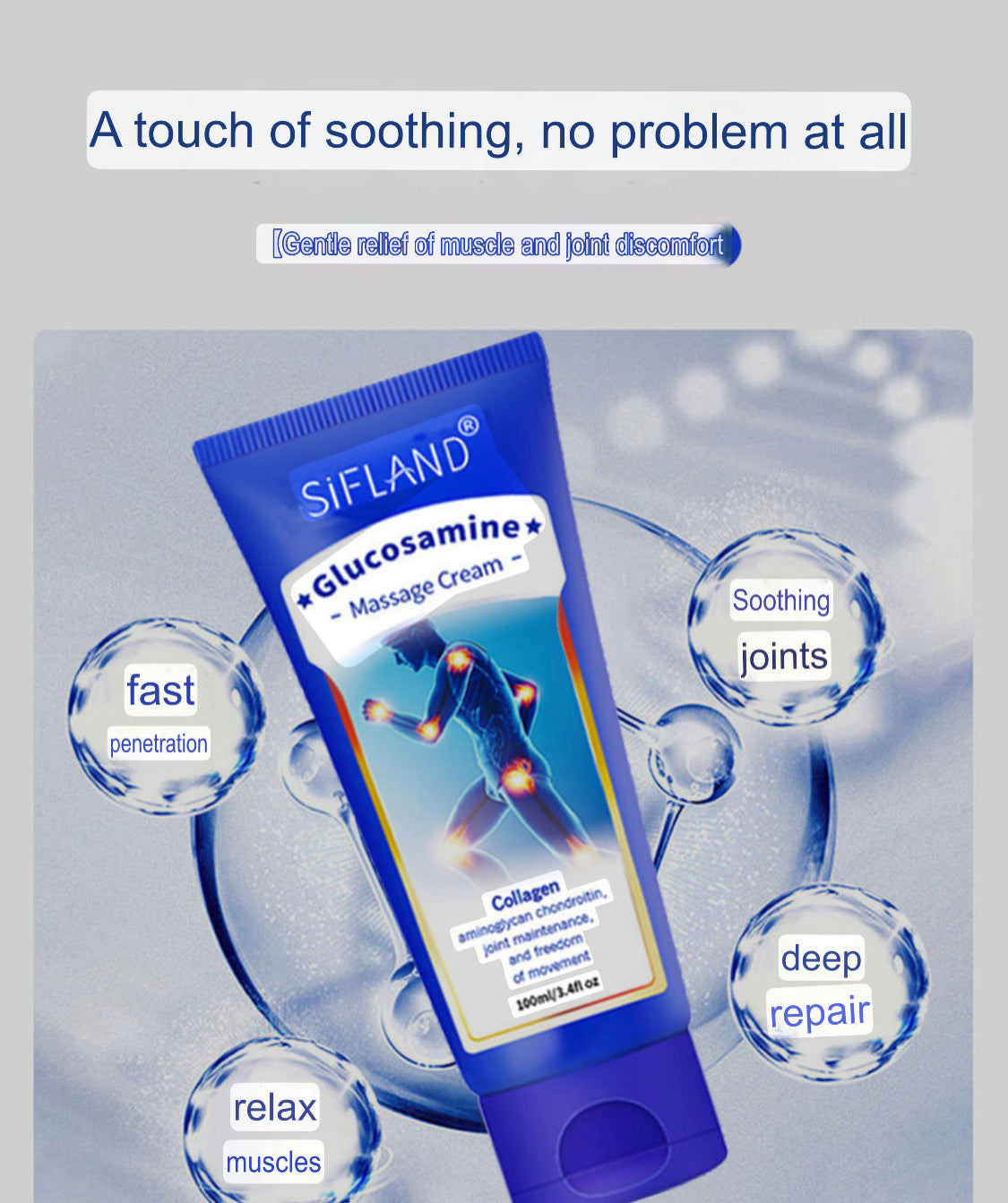 Glucosamine Massage Cream (100ml) | Topical Ointment for Bone, Muscle and Joint Pains Relief - Image 7