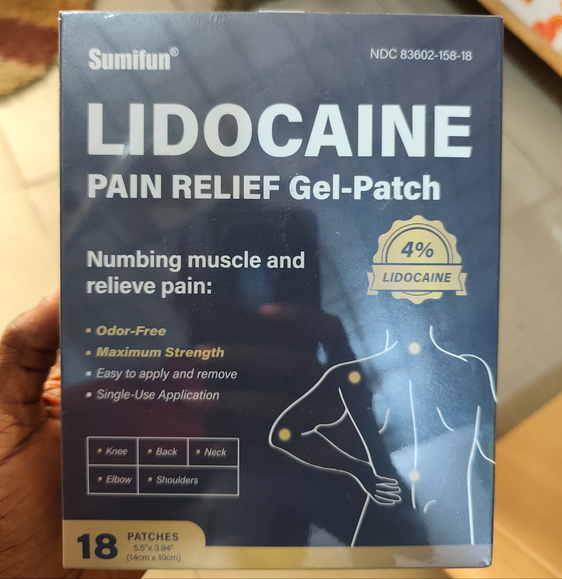 Lidocaine Pain Relief Gel-Patch (4% Lidocaine, 18 patches) | Medicated Patch for Numbing Muscle and Body Pains Relief - Image 14