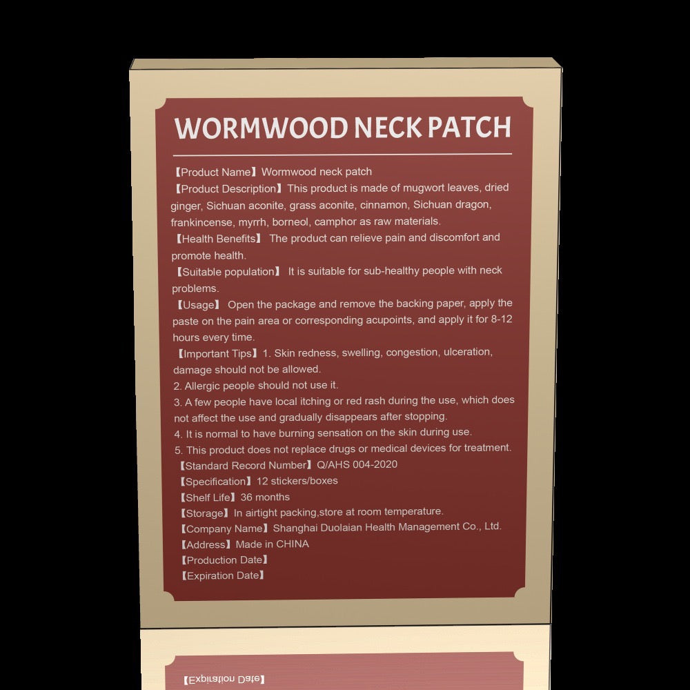 Wormwood Neck Patch (12 patches) | Medicated Patch for Neck Pain, Joint Swelling, and Neck Discomfort - Image 10